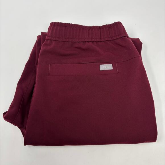 FIGS Technical Collection Mens Medium Burgundy Red Stretch Waist Jogger Pants - Picture 1 of 5